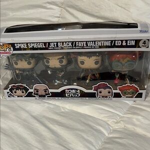 Funko Pop! Cowboy Bebop 4-Pack Spike Jet Black Faye Valentine Ed & Ein